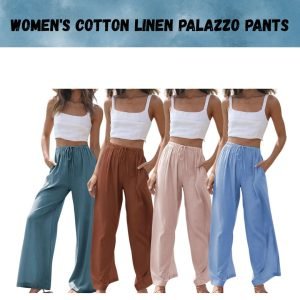Women’s Cotton Linen Palazzo Pants