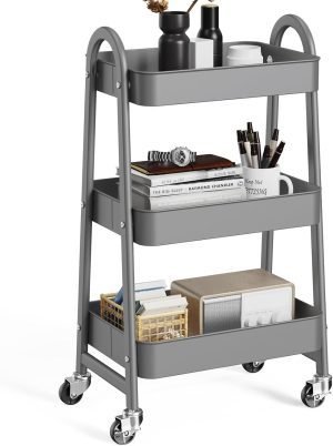 3 Tiers Utility Rolling Cart