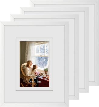 White Picture Frames 4 Pack – 8*10 size !