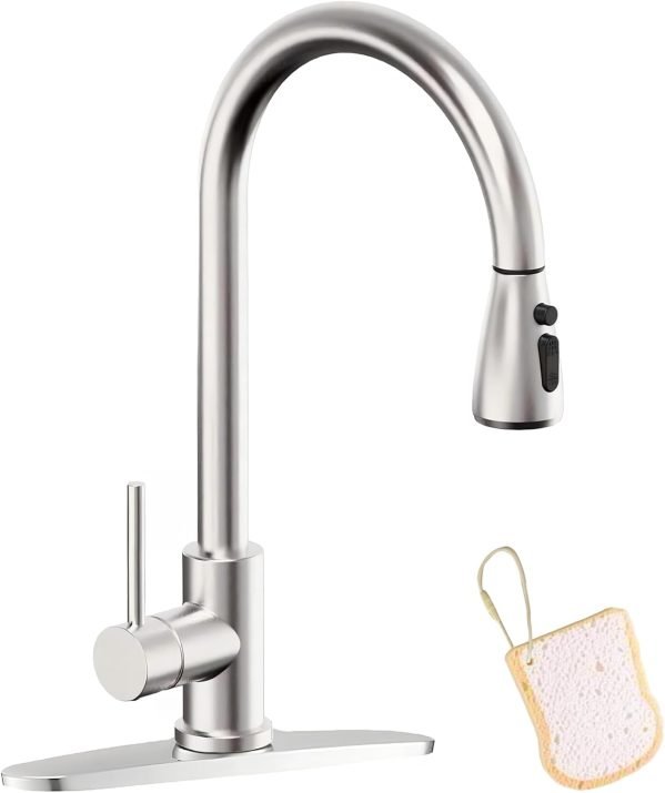 Kitchen Faucet with Sink Mat 