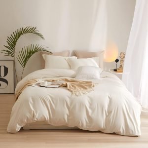 Cream White Duvet Cover King Size