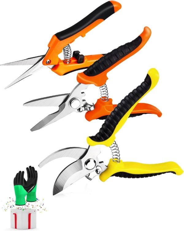 3 Pack Garden Pruning Shears 