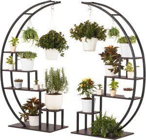 Metal Half Moon Plant Stand