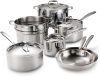 Tri-Ply Clad Stainless Steel 11-Piece Cookware Set with Lids 