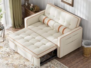 3-in-1 Convertible Futon Sleeper Sofa Bed