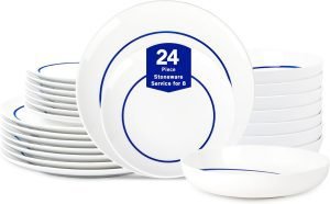 Stone Lain Luna 24-Piece Porcelain Dinnerware Set