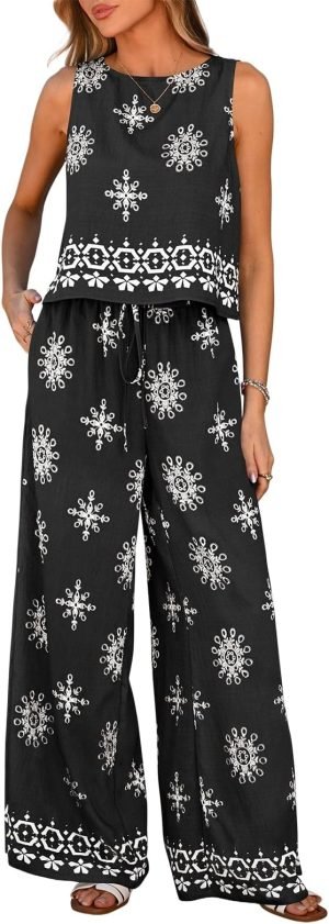 Women’s Boho Floral 2-Piece Lounge Set 