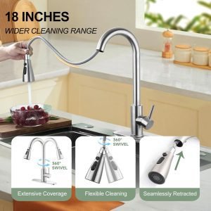 Brushed Nickel Kitchen Faucet 