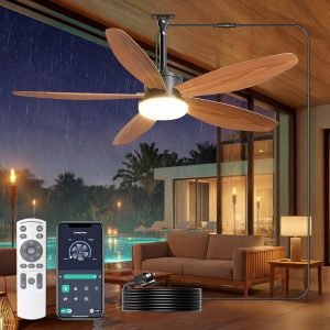 Outdoor Ceiling Fan with Lights 