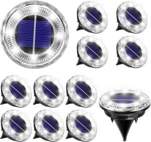 12 Pack Mini Solar Powered Ground Lights