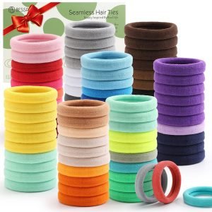 100PCS Elastic Hair Ties 