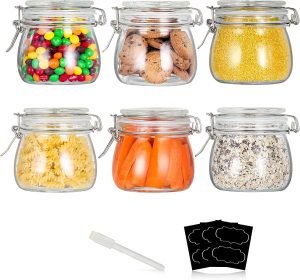 16oz Glass Food Storage Canister Jars 