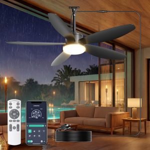 Outdoor Ceiling Fan with Lights