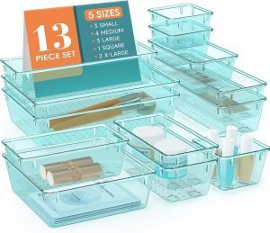 13 PCS Plastic Drawer Organizer Set