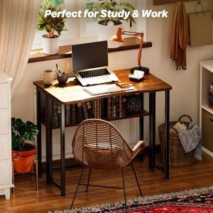 Folding Desk with Storage Shelf