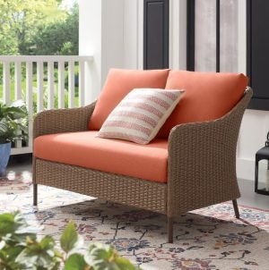 Mainstays Chelsea Outdoor  Loveseat with  Cushions