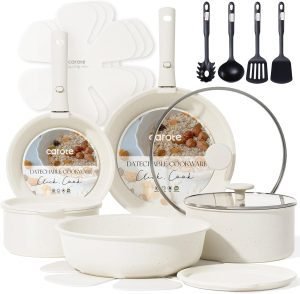 Carote Nonstick Induction Cookware Set w/ Detachable Handle !