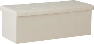 43in Foldable Storage Ottoman Bench 