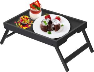 Bed Tray Table with Folding Legs 