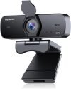 4K Webcam for PC with 2 Noise-Cancelling Microphones