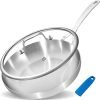 12 Inch Tri-Ply Stainless Steel Frying Pan 