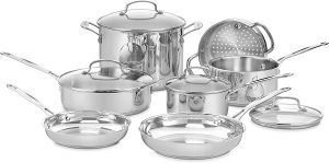 Classic 11-Piece Stainless Steel Pots and Pans Set 