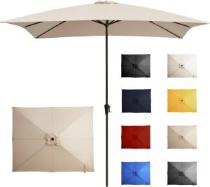 8X10Ft Rectangular Patio Umbrella