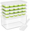 Ice Cube Tray with Lid and Bin – 4 Pack