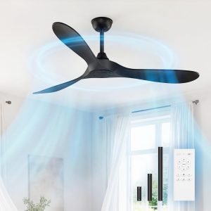 Black Ceiling Fan No Light