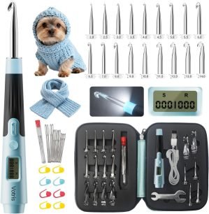 Ergonomic & Lighted Crochet Hook Set