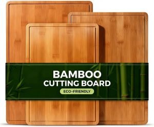Carbonized Bamboo Cutting Board Set 
