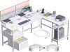 White 59” L-Shaped Desk 