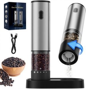 Electric Salt and Pepper Grinder Set