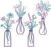 4 Pieces Metal Flowers Wall Art 