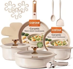 18Pcs Ceramic Cookware Set