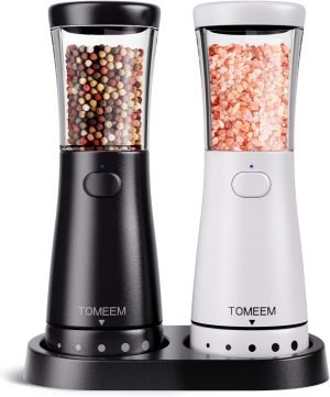 Electric Salt and Pepper Grinder Set