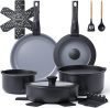18-Piece Ceramic Pots and Pans Set