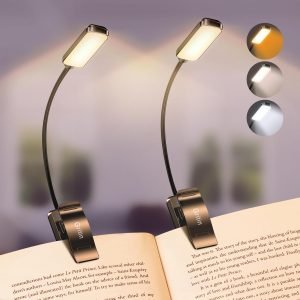2-Pack 9 LED Rechargeable Book Light 