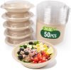 Round Disposable Bowls with Lids 