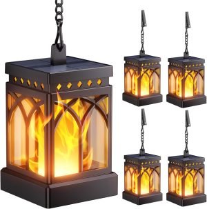 4 Pack Solar Lanterns Outdoor Waterproof 