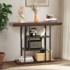 Entryway Table with 4-Tier Storage Shelves 