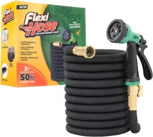 Expandable Garden Hose with 8 Function Nozzle