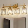 Crystal Bathroom Light Fixtures Over Mirror 