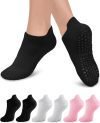 3/6 Pairs Grip Pilates Socks for Women 
