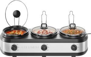 Triple Slow Cooker & Food Warmer 