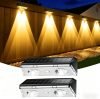 Solar Fence Lights Outdoor 2-Pack 