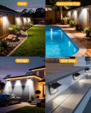 New Solar Motion Sensor Lights 120 LEDs