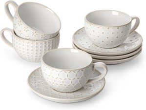 Cappuccino Cups & Saucers Set of 4 