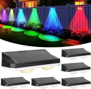 Solar Fence Lights Outdoor 