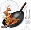 Carbon Steel Wok 13″ Nonstick Stir-Fry Pan